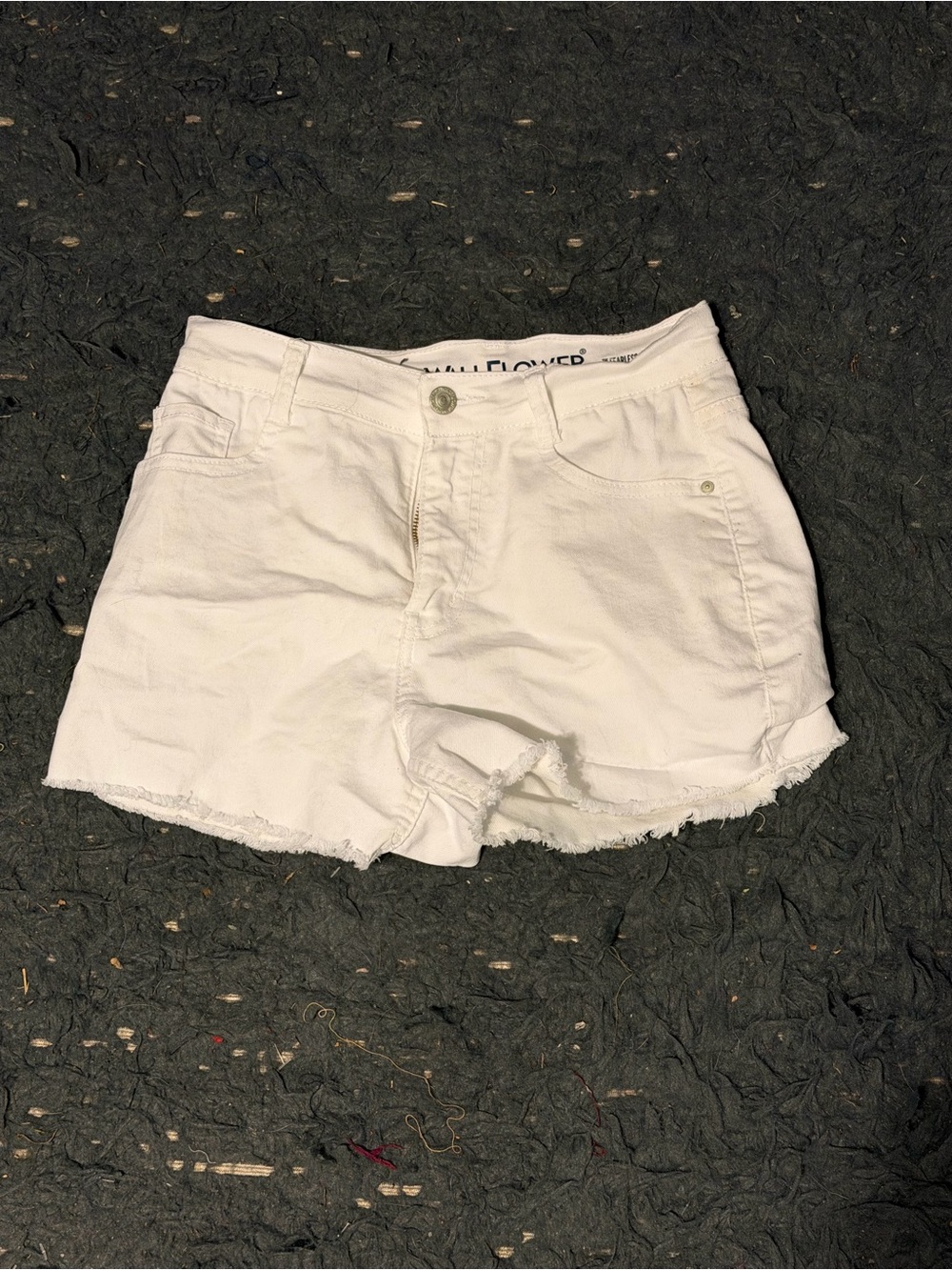 Wildflowers White Frayed Hem Denim Shorts
